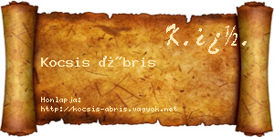 Kocsis Ábris névjegykártya